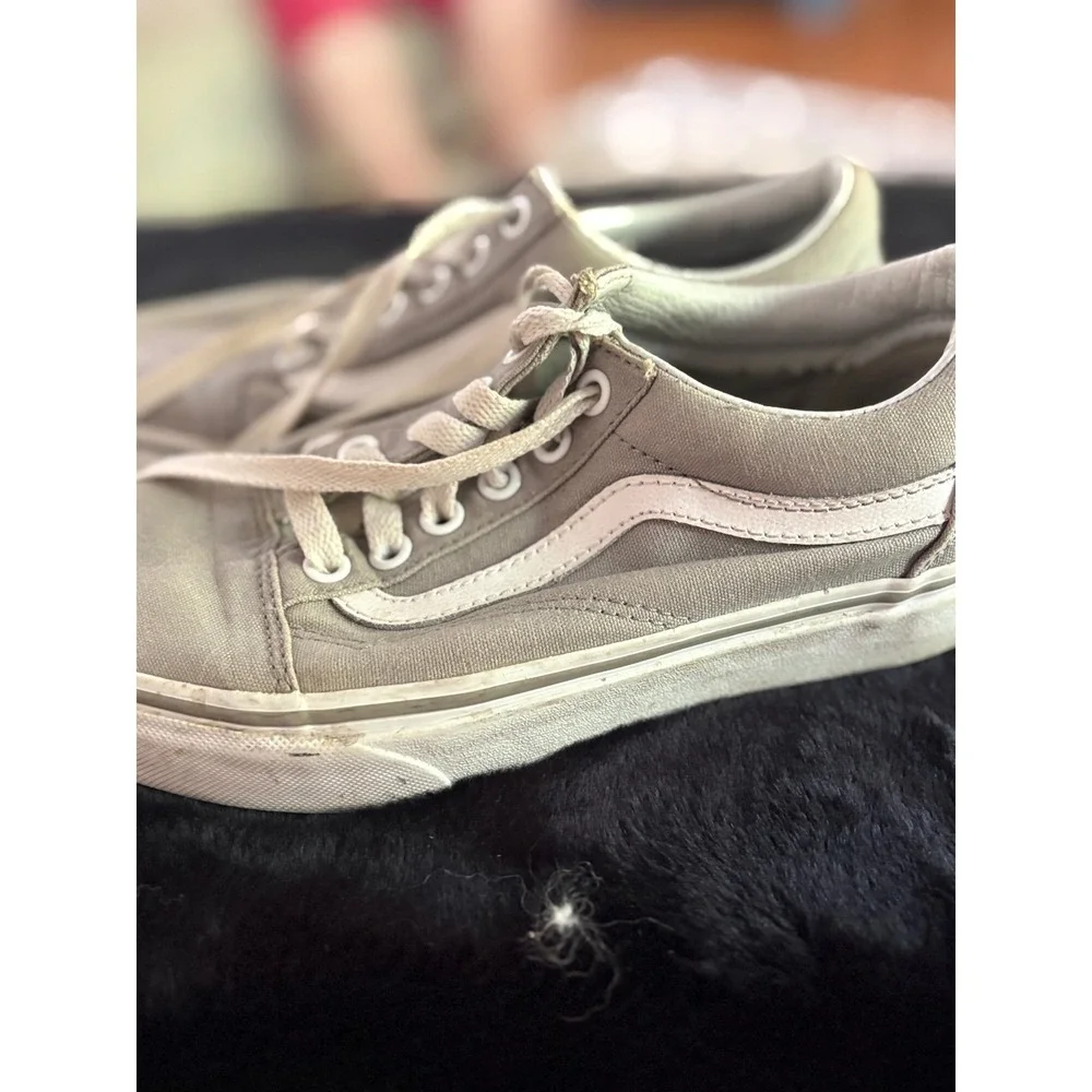Vans Old Skool Gray Canvas Low Top Skate Shoes Mens 4 Womens‎ 5.5 500714